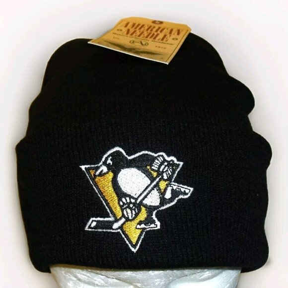 Pittsburgh Penguins American Needle Mens Cuffed Beanie Winter Hat Cap New Nhl - Picture 1 of 2
